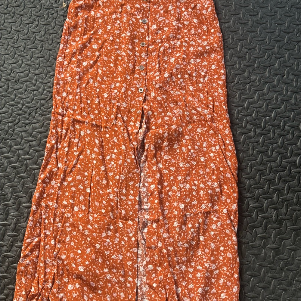 Wild Fable Orange Floral Maxi Skirt